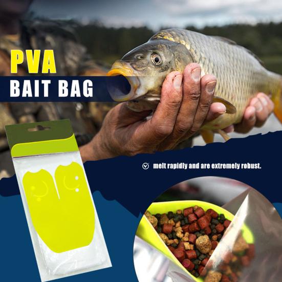 1/2Pcs Foldable Fishing Bait Shovel with Water Soluble Bag Portable Mini Collapsible PVA Lure Spoon Scoop Tool Fishing Accessories