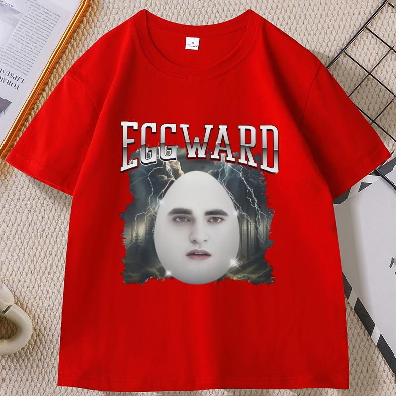Eggward Parody TShirt Funny Robert Pattinson Cursed Meme T Shirts Killer Bella Graphic T Shirts Cotton Short Sleeve Tees S