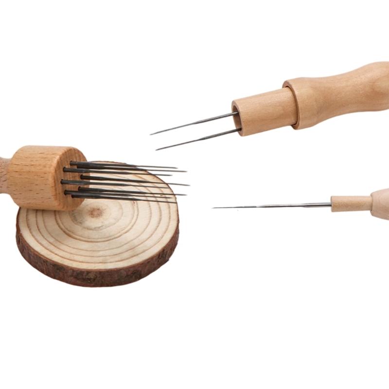 Needle Felting Supplies for Craft with Felting Needle Felting Pad Finger Cots Wood Handle Beginner Wool Felting Tool