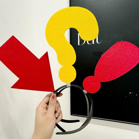 1/2/3/4/5Pcs Women Girls Headband Arrows Exclamation Mark Decor Elastic Hair Hoop Hair Accessory Weddings Parties Daily Wear