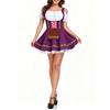 Women's Oktoberfest Maid Dress Costume Traditional Style Mini Dress with Off Shoulder Top Corset Detail and Flared Skirt for Festival