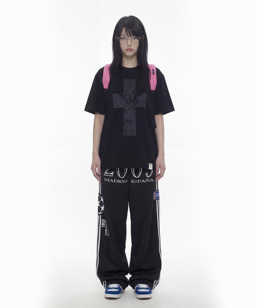 GRAVER [Unisex]Angel Cross Short Sleeve T-Shirt_3Color