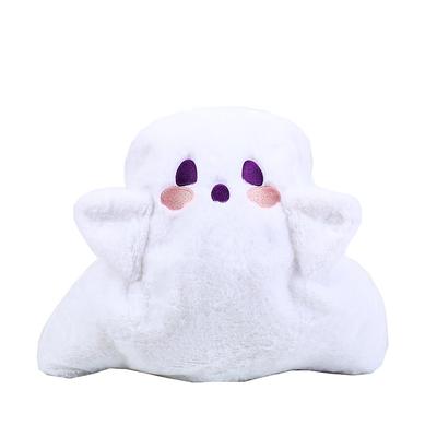Küçük Hayalet Peluş Sırt Çantası Geniş Kapasiteli Omuz Çantası Ayarlanabilir Askı 3D Peluş Bebek Klasik Çanta Cadılar Bayramı Süsleri