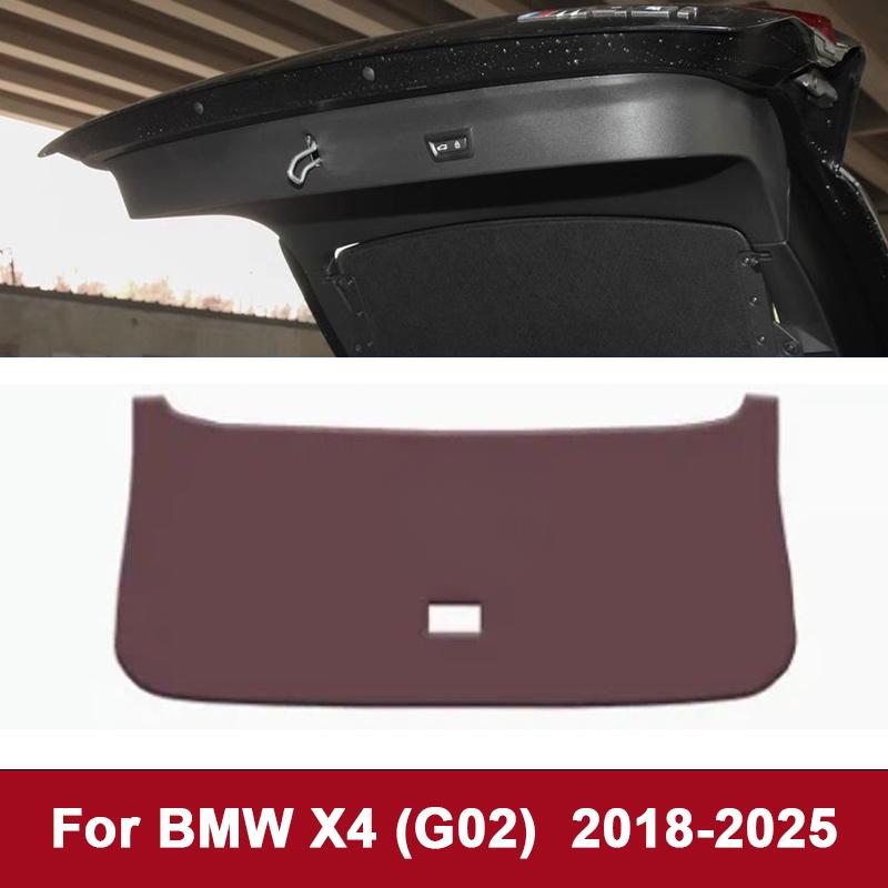 For BMW X4 G02 2018-2025 Car Car Boot Tailgate Kick Pad Leather Anti Kick Anti-dirty Trunk Door Mat Protection Decor Accessories