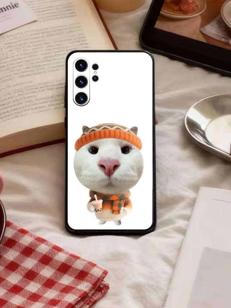 Goofy C-Dogs Big eyes Phone Case For Samsung S26,S25,S24,S23,S22,S21,S20,Ultra,Plus,FE Black Soft Cover