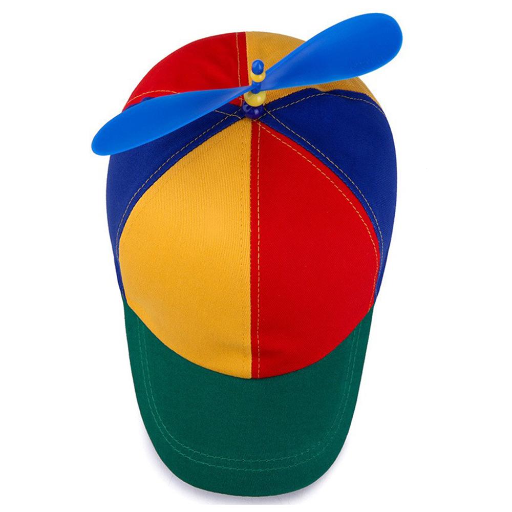 Rainbow Color Helicopter Propeller Cap Hat For School Boy