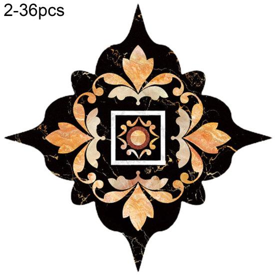 36Pcs Decals Vintage Multipurpose PVC Retro Self-adhesive Floor Stickers for Living Room