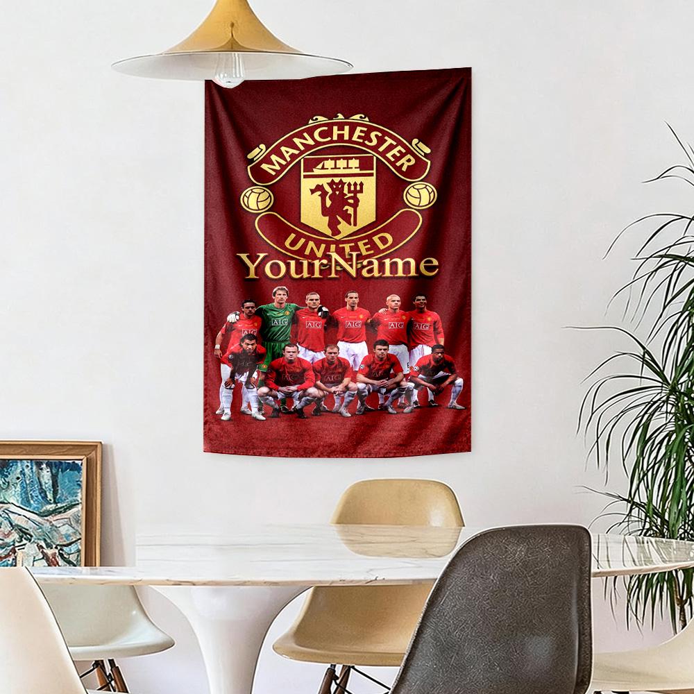 Manchester Custom Your Name Wall Decor Tapestry Art For Pet Memorial Birthdaywedding Party Backdrop Family Gift