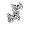 Mens Fancy Shirt Cufflinks Motorcycle Shape Cuff Links Wedding Gift Silver