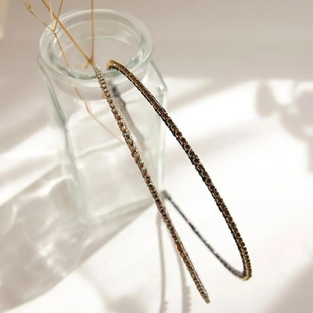 J Lauren Slim Cubic Setting Line Hairband H01062 Khaki brown