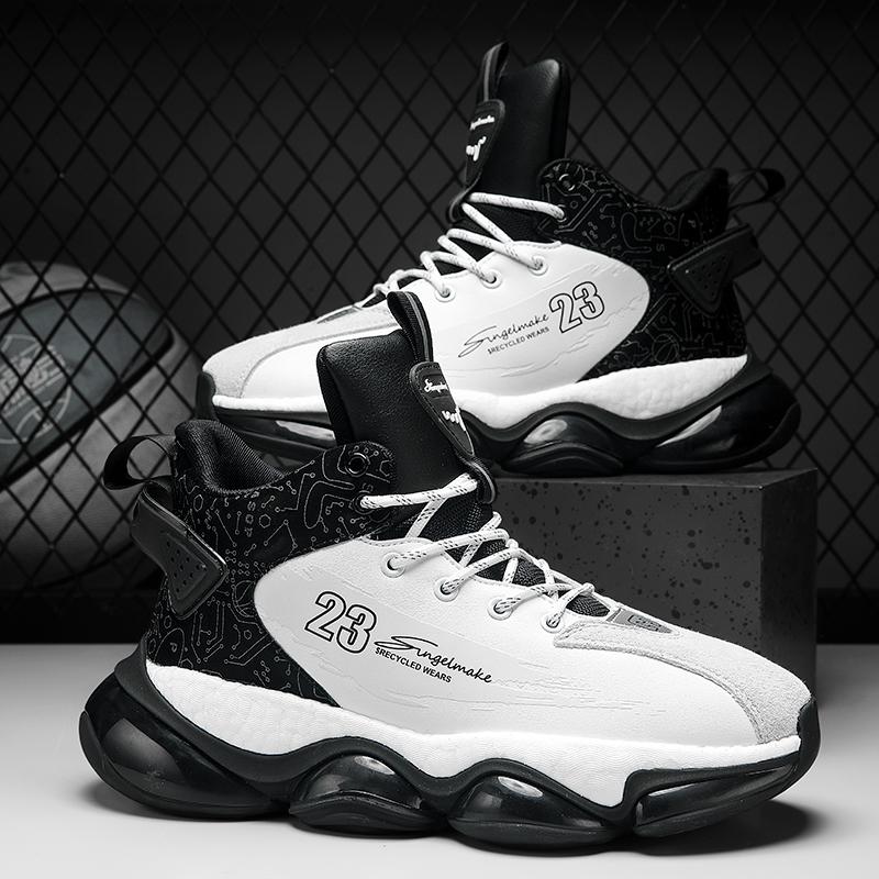 Men's New Fashion Youth Casual Sport Footwear School Sports Training Basketball Shoes Running Shoes Male Student Outdoor Shoe