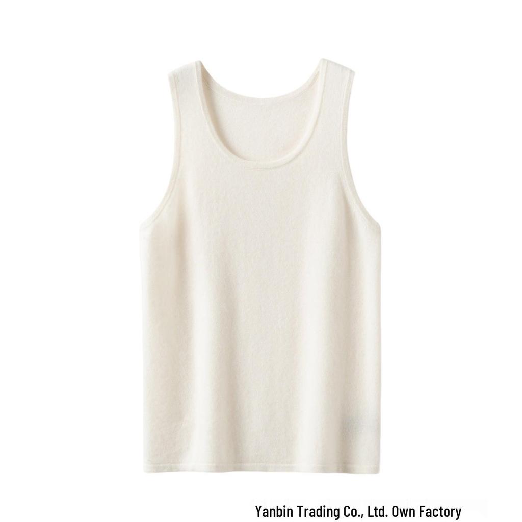 Pure Cashmere Women's Round Neck Camisole Sweater Vest