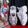 Tenisky Dámské Jarní Móda Flitrovaná látka Bling Prodyšná Kulatá špička Volný čas Robustní Dámské Boty Tenis Feminino