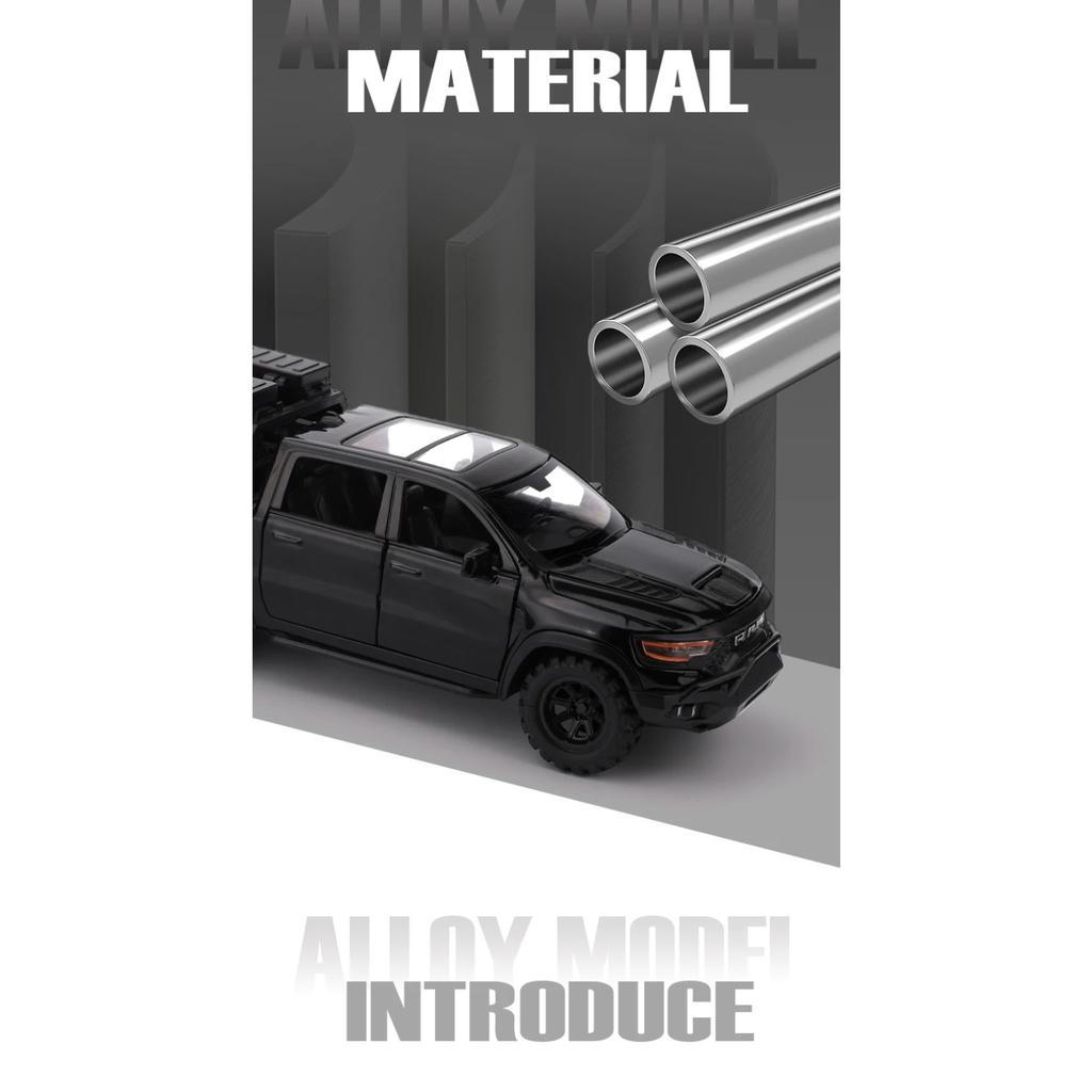 1/32 DODGE Mammoth 1000 TRX RV Car Off Road Vehicle Alloy Diecast Model Camping Car Children's Toy Car Home Decoration Ornaments