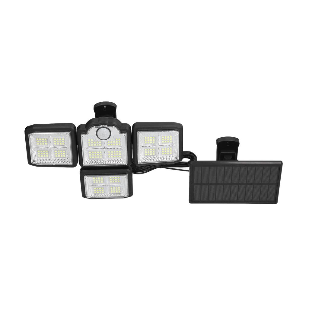 Outdoor Solar Lights IP65 Waterproof 198LEDs Motion Sensor Lights with 4 Adjustable Heads