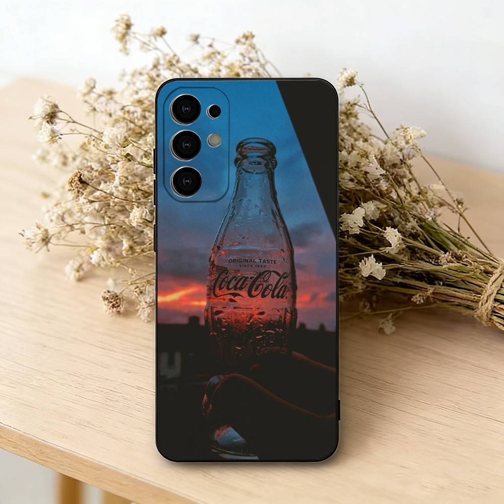 

CocaS-S Fashion C-Cola Phone Case Black Silicone Soft For Samsung S25,S24,S21,S22,S23,S30,Ultra,S20,Plus,Fe,Lite Samsung S225G