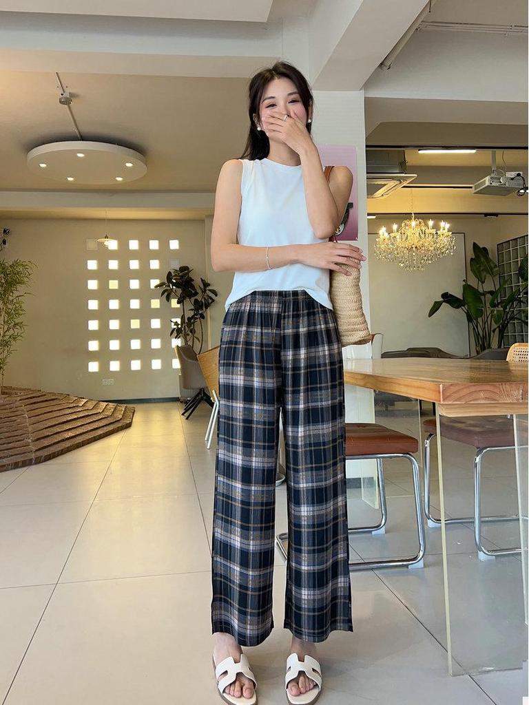 Women's Loungewear: Cotton Silk Loose Wide-Leg Pajamas - Summer Casual Trousers, Wearable Outdoors
