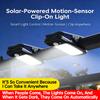 60LED Clip On Solar Light Motion Sensor IP65 Waterproof 3 Lighting Mode USB Charging for Outdoor Garden Yard Fence Lamp