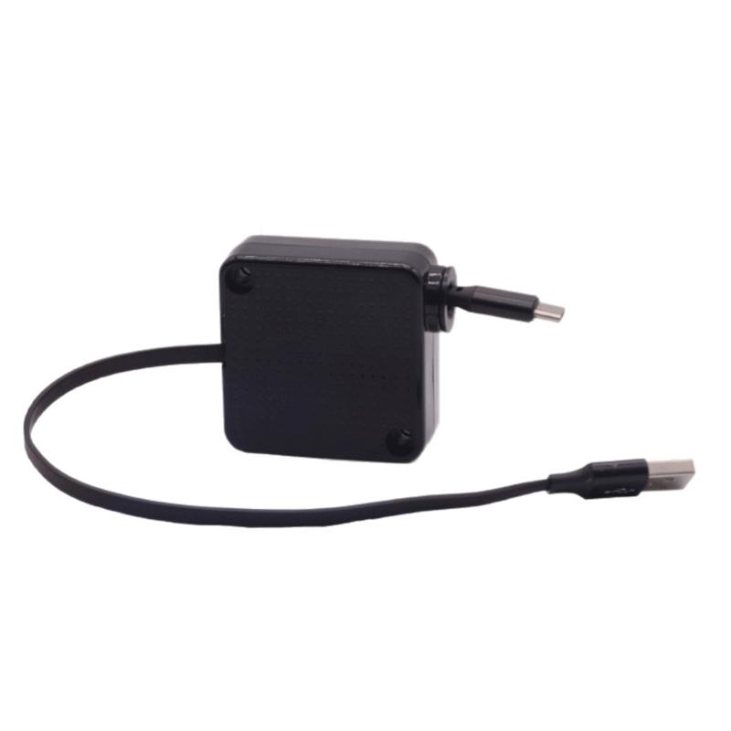 Portable Retractable USB C Charging Cable Featuring 100W Fast Charging 480Mbps Data Transfer Auto Roll Technology for TangleFree Experience