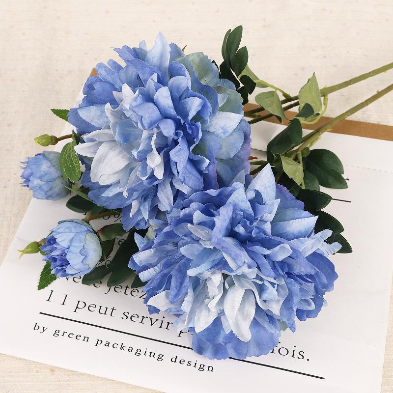 

Peony simulation bouquet, indoor home decoration Western rose fake flower Foreign peony