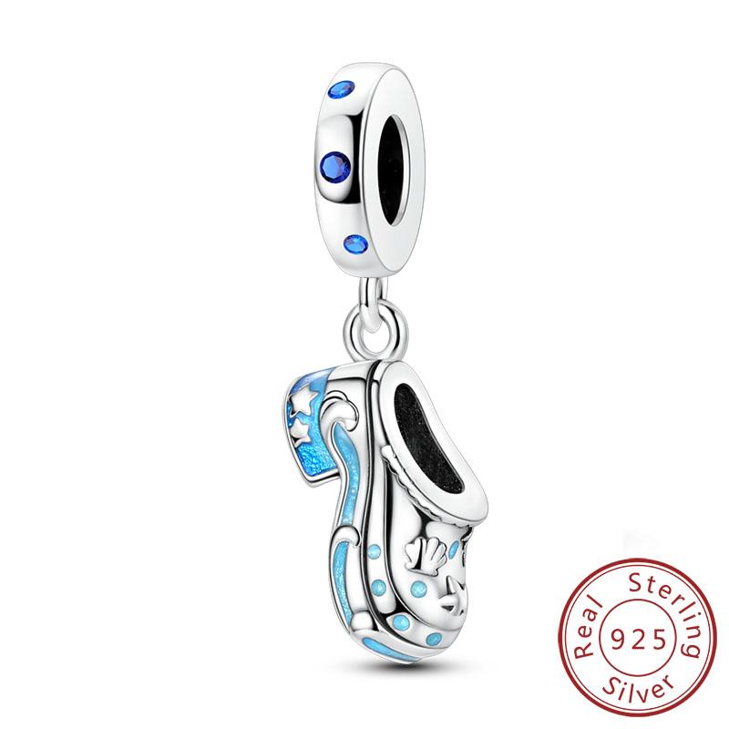 New Copper Charms Beads Pendants Summer Ocean Turtle Beach Fruit Shell Blue Charm For Women Bracelet Jewelry Gift