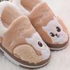 Slippers Fashion Girls Toddler Winter Warm Shoes Casual Home Gear Baby Boy Antislip Sole Loafers Cartoon Squirrel Kids Footwear