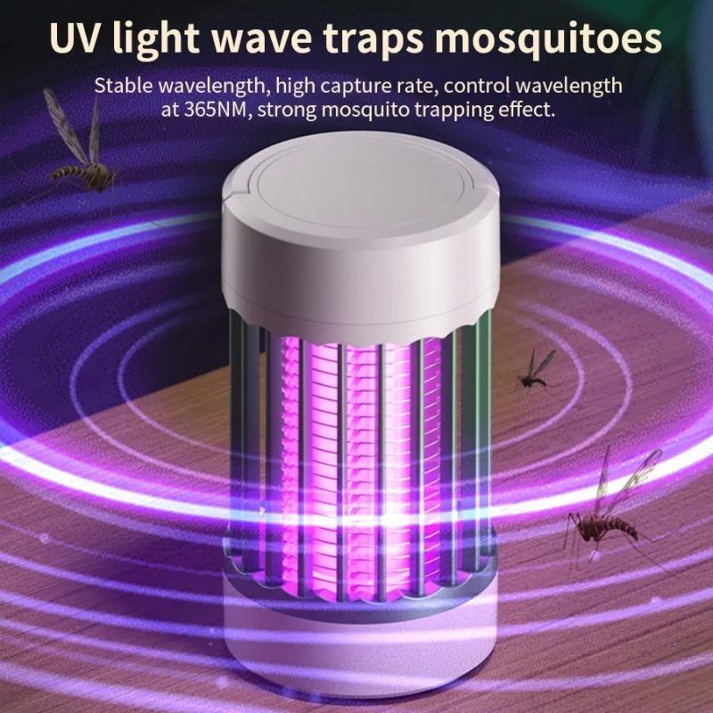 Electric Shock USB Mosquito Killer Lamp Insect Trap Portable Mute Anti-Mosquito Light For Home Garden Camping Outdoor Zapper