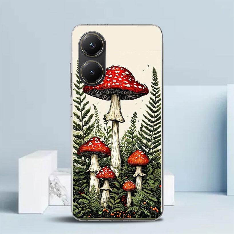 Colorful Mushroom Soft Cover for Xiaomi Poco F7 Ultra X7 X6 X5 Pro M7 Phone Case Redmi 15 15C 13 13C 12 12C 10 10C Print Shell P