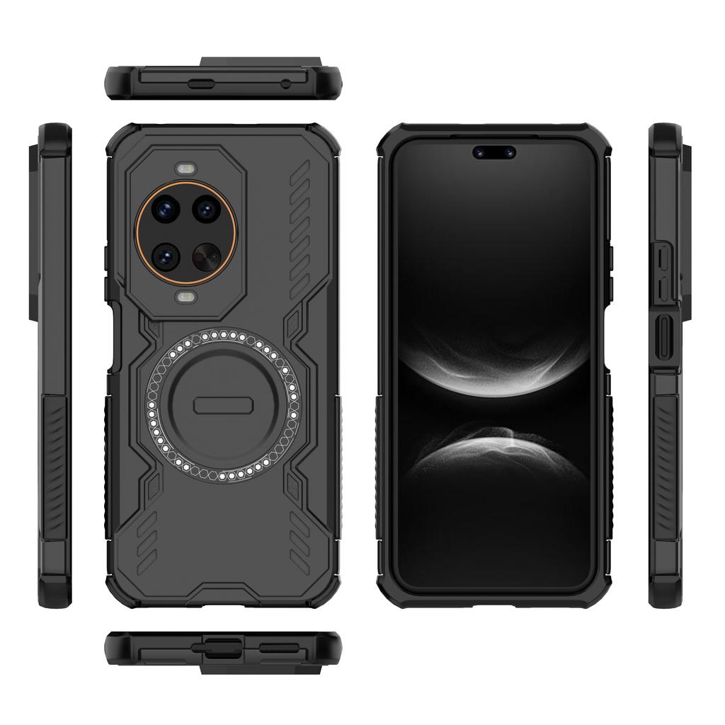 For Huawei Nova 14 Ultra 5G Magnetic Case Butterfly Armor Hollow Heat Dissipation PC+TPU Phone Cover