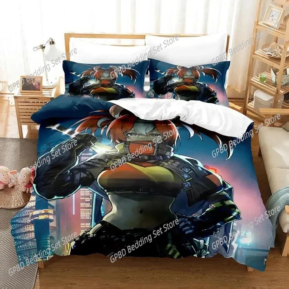3D Print Hakos Baelz Anime Bedding Set Bedroom Soft Modern Bedspreads Comefortable Kids Duvet Cover Quilt Cover And Pillowcase