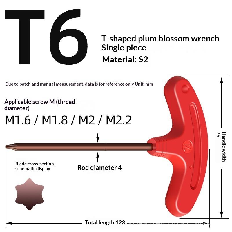 

2PCS Screw Driver T Shape Inner Hexagon Spanner Key Screwdrivers Handle Repair Screw Driver Wrench Hand Tools