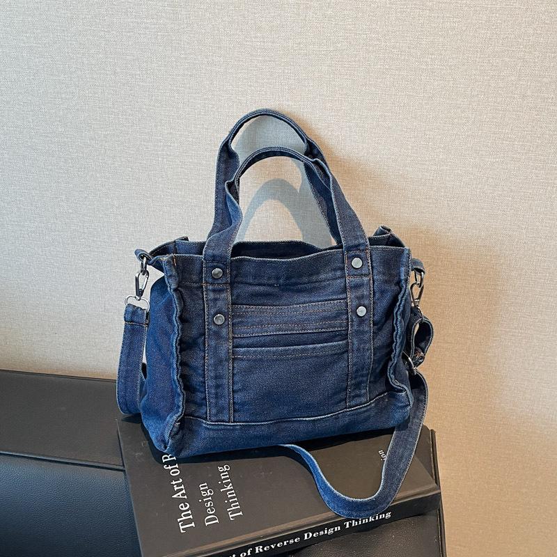 Street Trend 2025 New Denim Small Square Bag Women's Fashion Simple Versatile Shoulder Bag Travel Leisure Messenger Bag