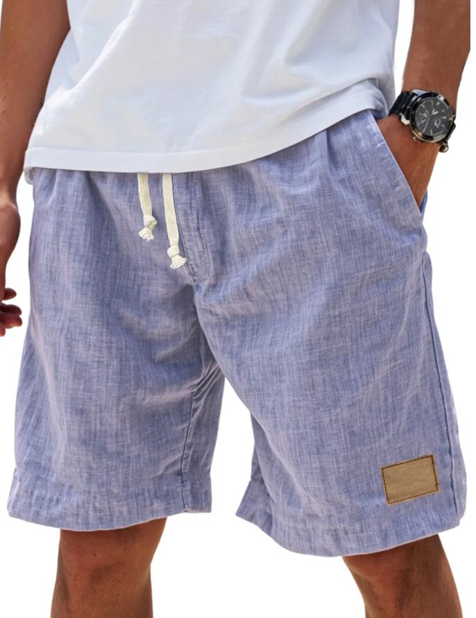 Herren Retro Atmungsaktive Leinen Lockere Urlaubs Freizeitshorts (2025)