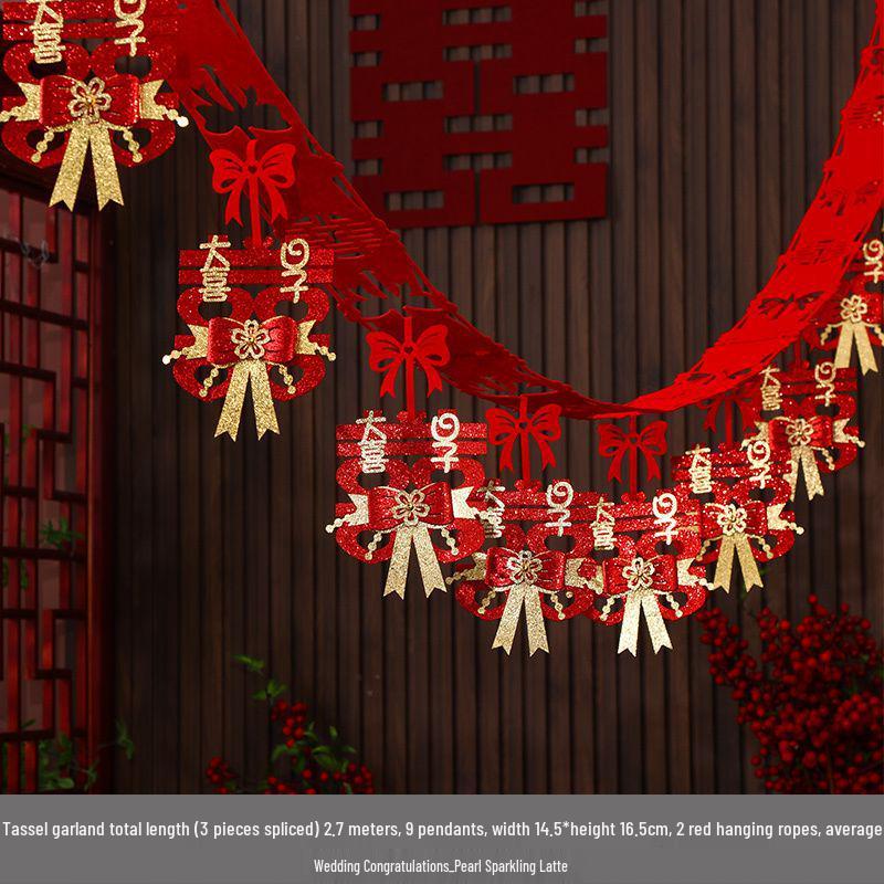 Doppeltes Glück Hochzeitszimmer Dekorationsset für Schlafzimmer und Wohnzimmer