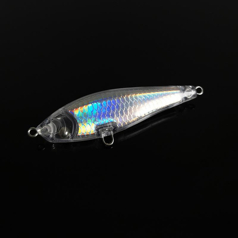 New High Quality Transparent Road Runner Bait 3D Inner Laser Slow Sinking 7g Pencil Bait Blank Body For Easy DIY