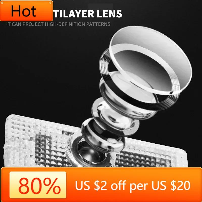 BAEG1 New 2025 E60 E93 2025 For BMW M X3 X5 X6 2pcs Car Door Welcome LED Projector Laser Logo Door Light For BMW 50th Anniversary Edi