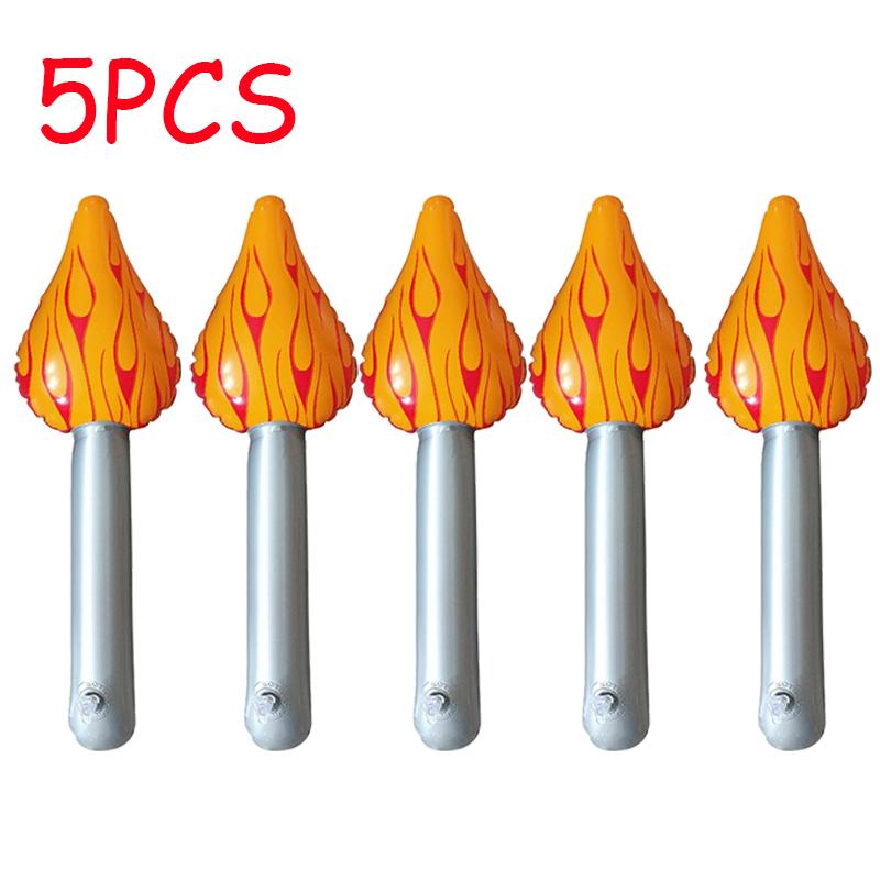 1-10PCS Inflatable Torch Fun Torch Inflates for Sports Meeting Medieval Luau Themed Party Sports Competitions Decorations Props