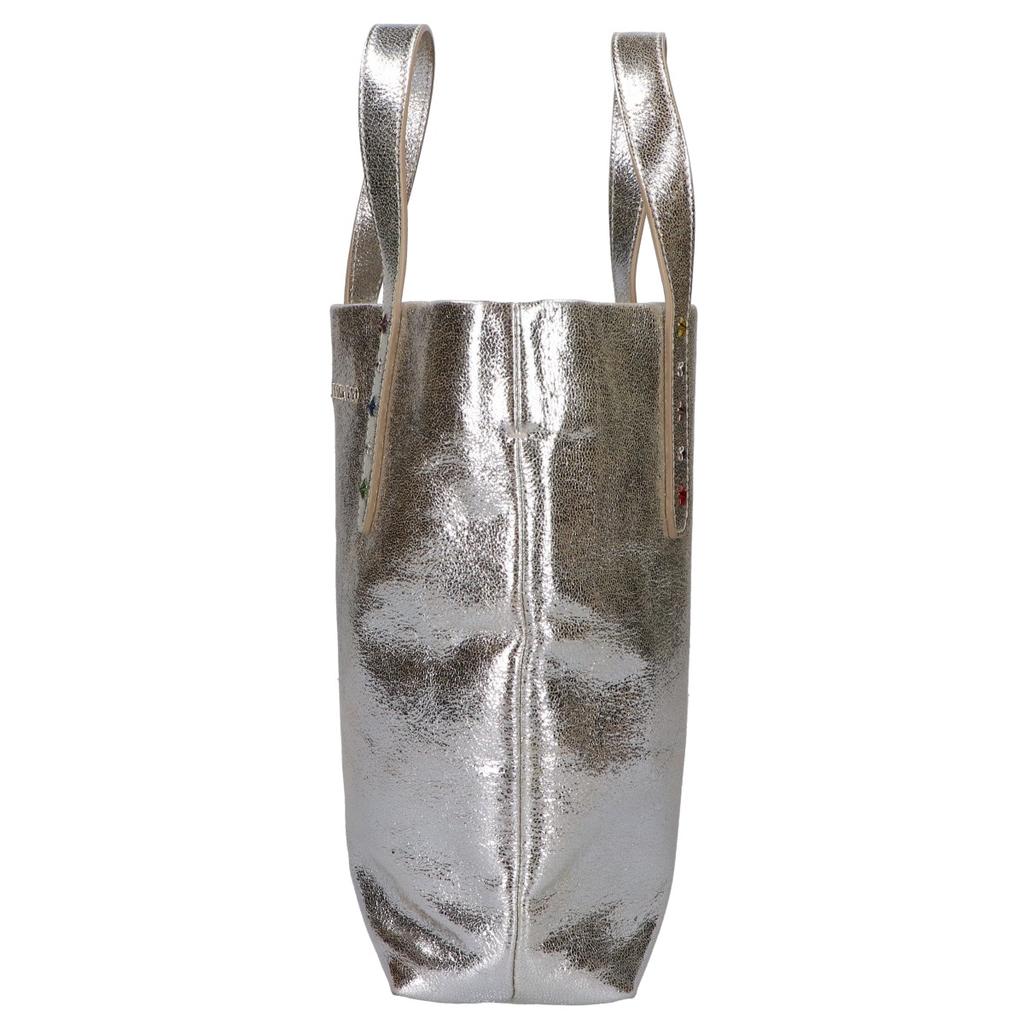 JIMMY CHOO SOFIA Star Studs 10th Anniversary Collection Japan Exclusive Tote Bag SilverUsed