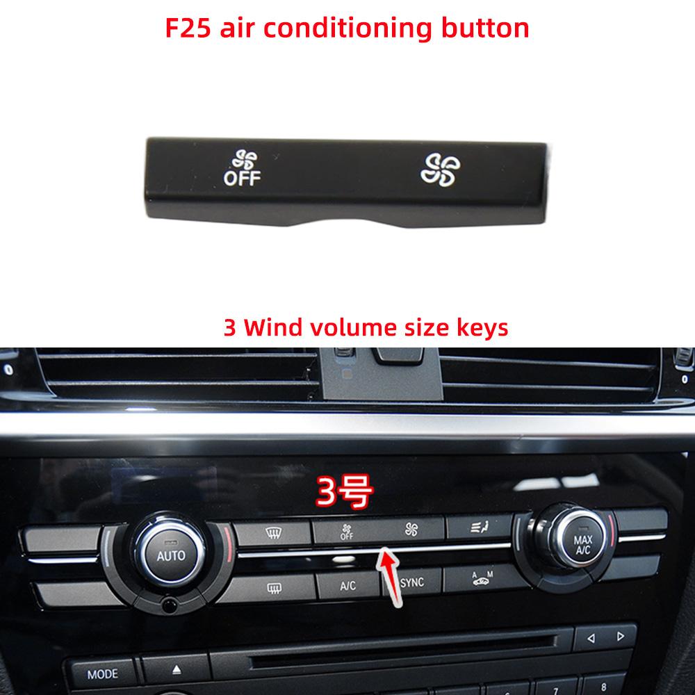 Car Air Conditioning AC Button Venlitation Key Cap Repair Kit Replacement For BMW X3 X4 Series F25 F26 2011-2017 64116825513