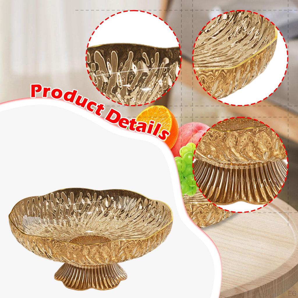 Decorative Pedestal Bowl Decor Stylish Fruit Basket Display Stand for Household Wedding Table