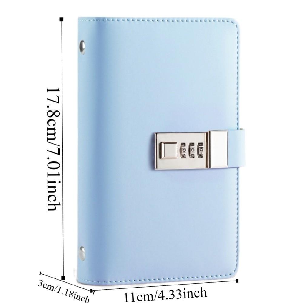 A6 Cash Budget Ledger Anti-splash Water Leather Password Savings Book  School Supplies