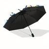 Penguin and Pochacco Automatic Opening and Closing Cartoon Umbrella - Small Umbrella Suitable for Various Occasions, Portable 3-Fold Small Umbrella Fo