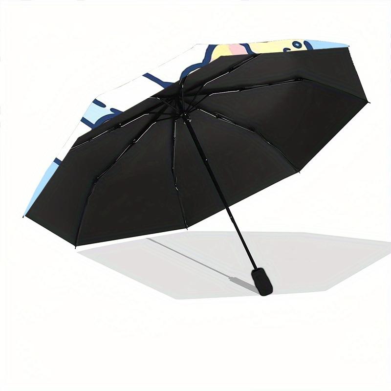 Penguin and Pochacco Automatic Opening and Closing Cartoon Umbrella - Small Umbrella Suitable for Various Occasions, Portable 3-Fold Small Umbrella Fo