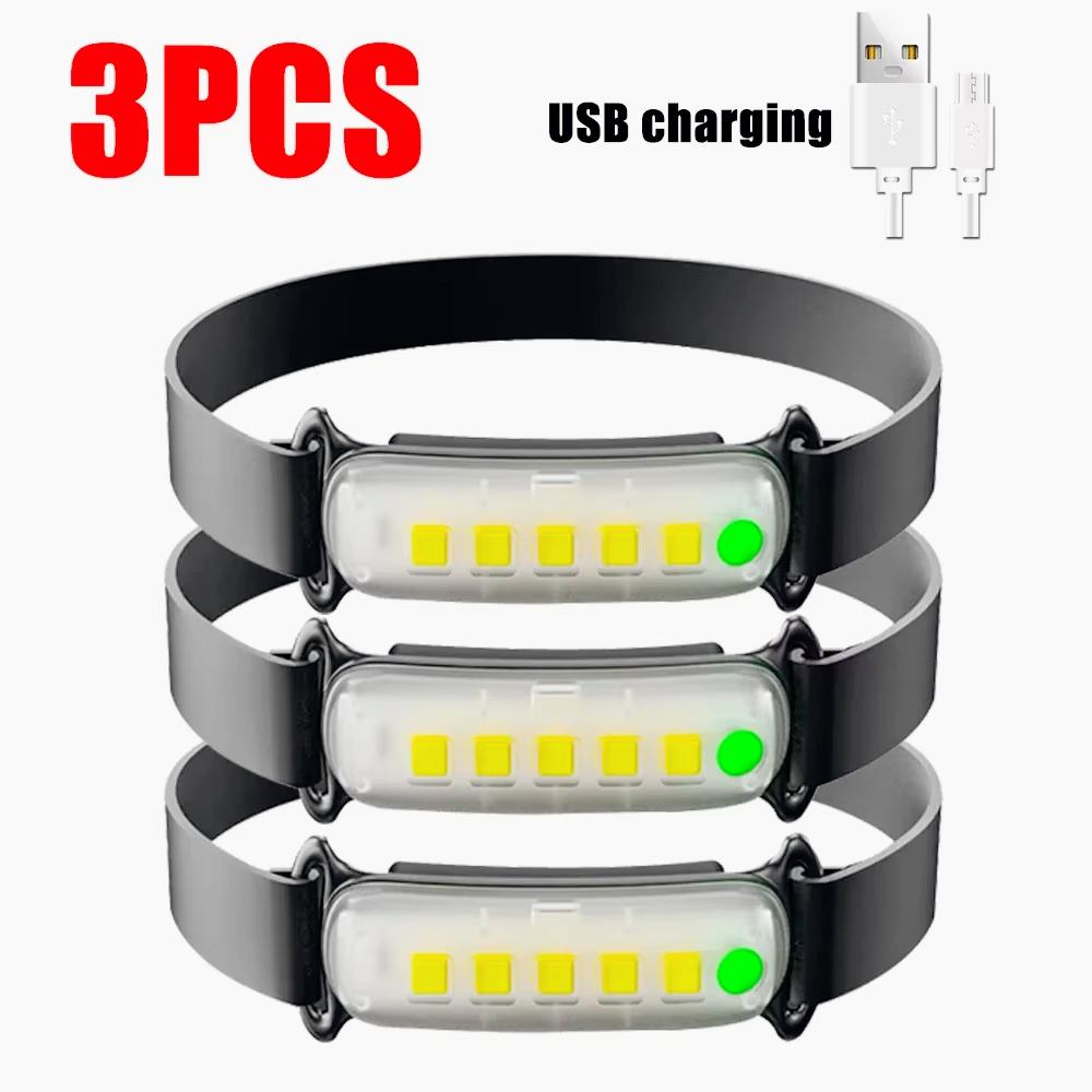 COB LED Headlamp Waterproof Mini LED Flashlight Fishing Head Lamp LED Flashlight Camping Hiking Lamp Working Camping Head Light
