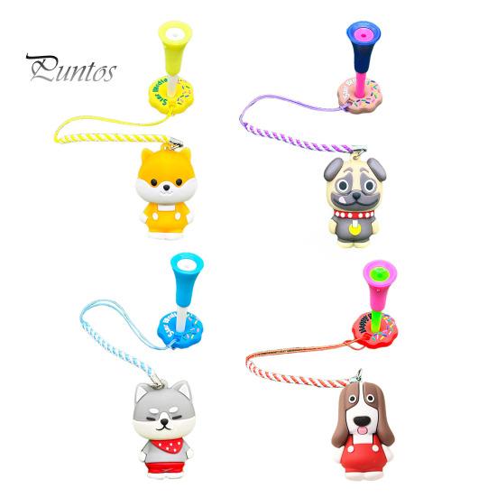 Golf Tee Organizer Cartoon Dog Hanger Plastic Anti Lost Ring Dispenser with Strap Loss Prevention Accessory for Men Women Golfer Patterned Caddy