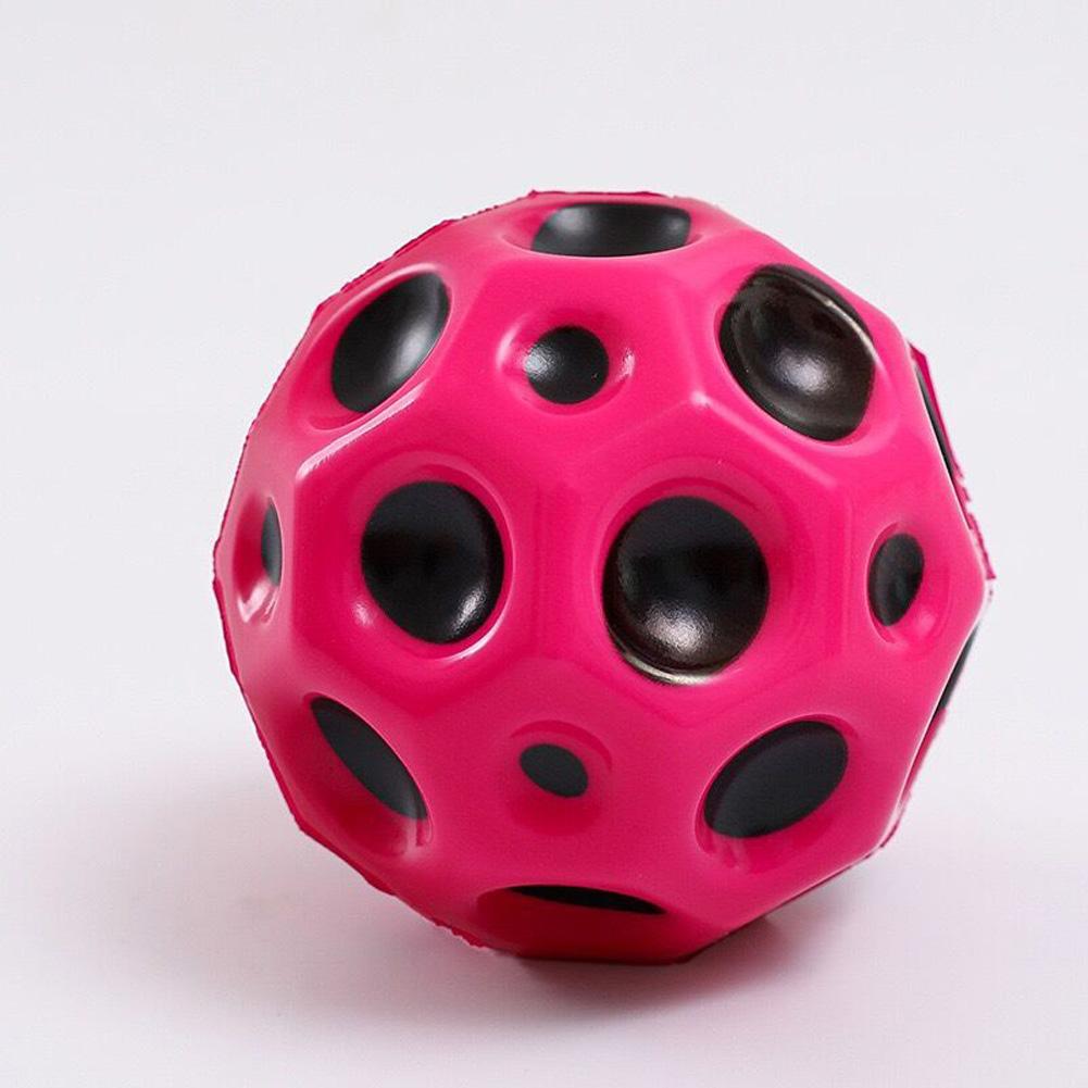 Hüpfball für Kinder, nützlicher Lochball, weicher Hüpfball, Anti-Fall-Mondform, poröses Spielzeug für den Innenbereich, ergonomisches Design