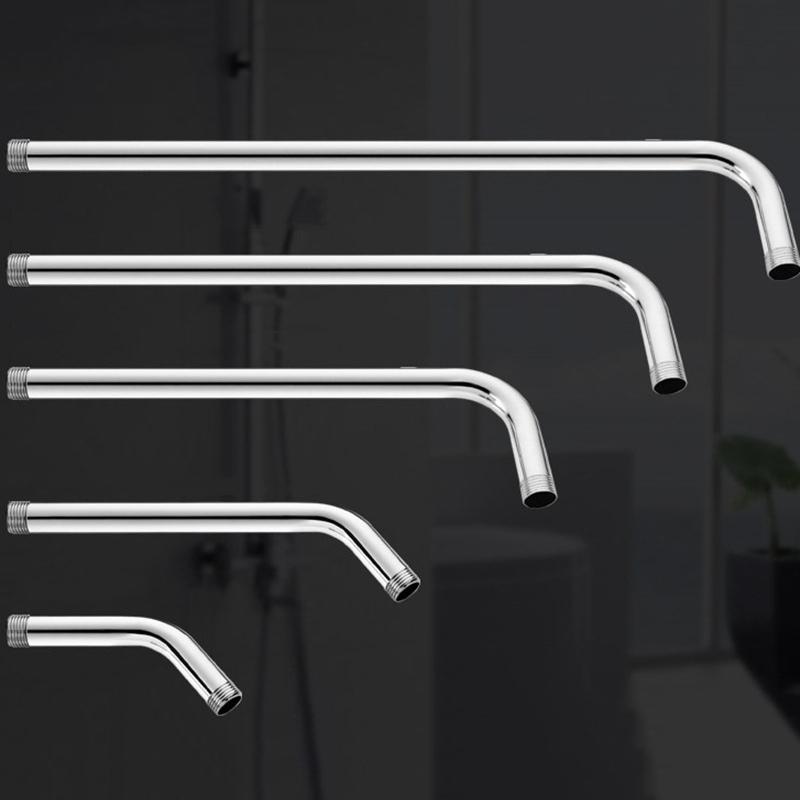 1Pc Wall Shower Arm Rust Proof Shower Head Extension Pipe Stainless Steel Arm Bracket Bathroom Home Accessories
