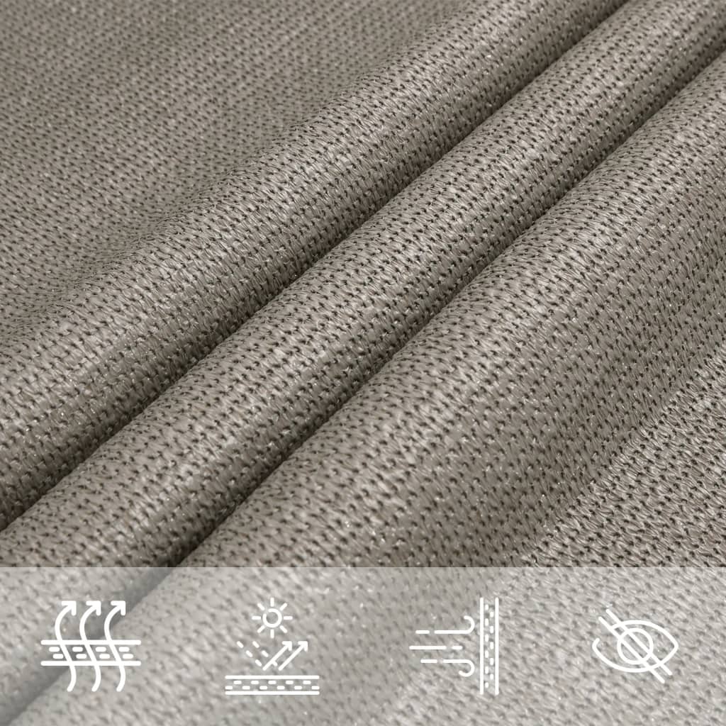 Vidaxl Żagiel Przeciwsłoneczny, 160 G/M², Jasnoszary, 2X5 M, Hdpe