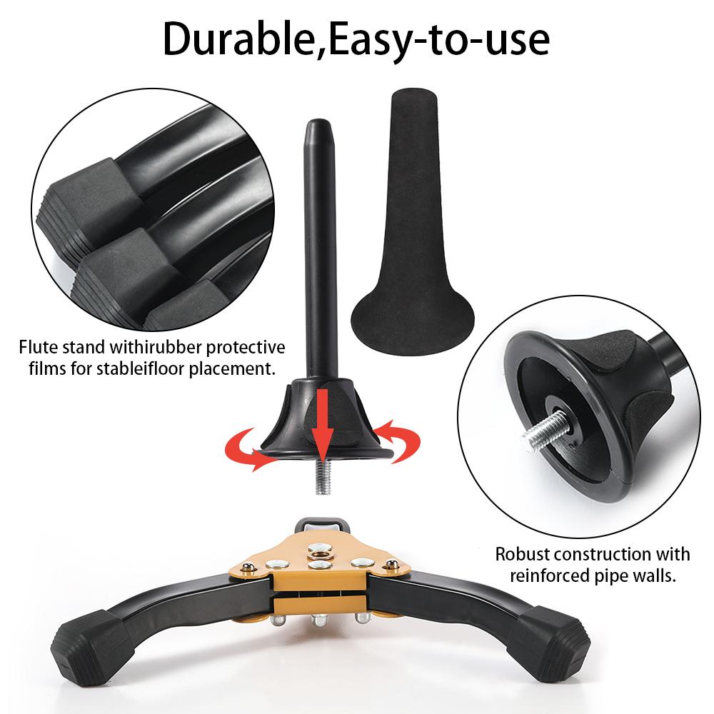 Foldable Tripod Stand for Trumpet Clarinet Flute Oboe Soprano Saxophone Portable Stand Wind
