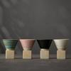 Japanese Retro Ceramic Coffee Cup - Cone-Shaped Latte Art Cup